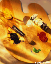 Artist's Palette With Dabs of Paint